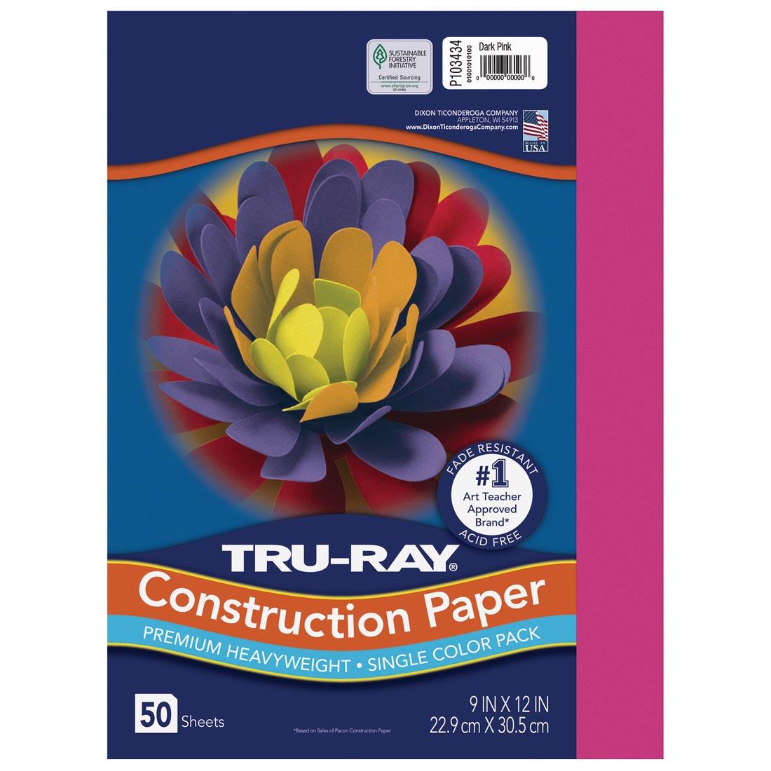 Dark Pink Tru-Ray Construction Paper