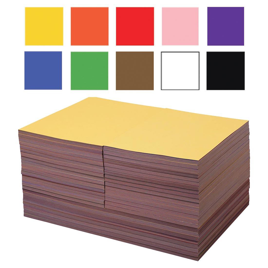Tru-Ray Construction Paper Combo Case with 10 color swatches
