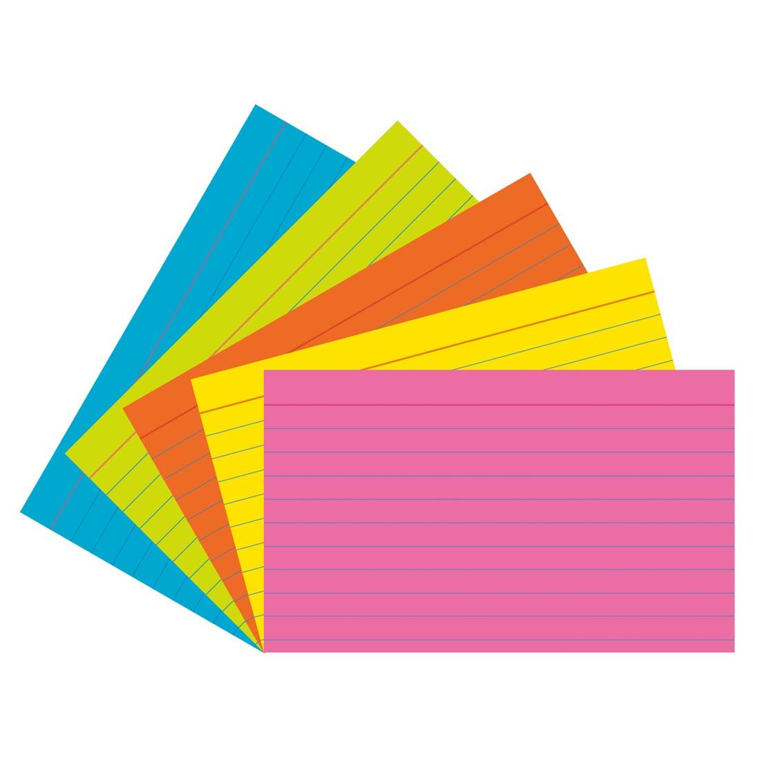 Super Bright Multicolored Index Cards