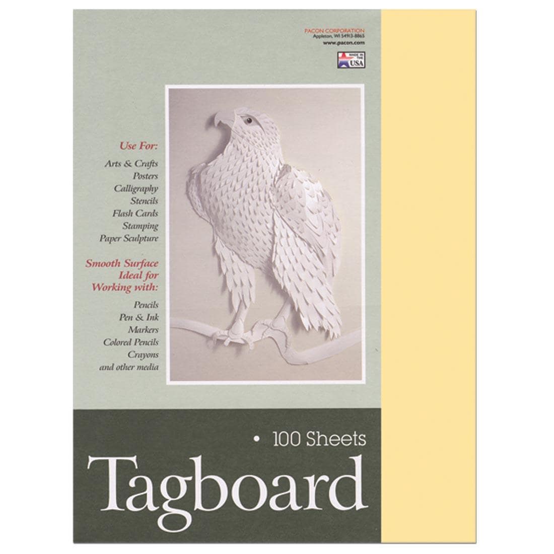 Pacon Colorwave Super Bright Tagboard - 100 Sheets