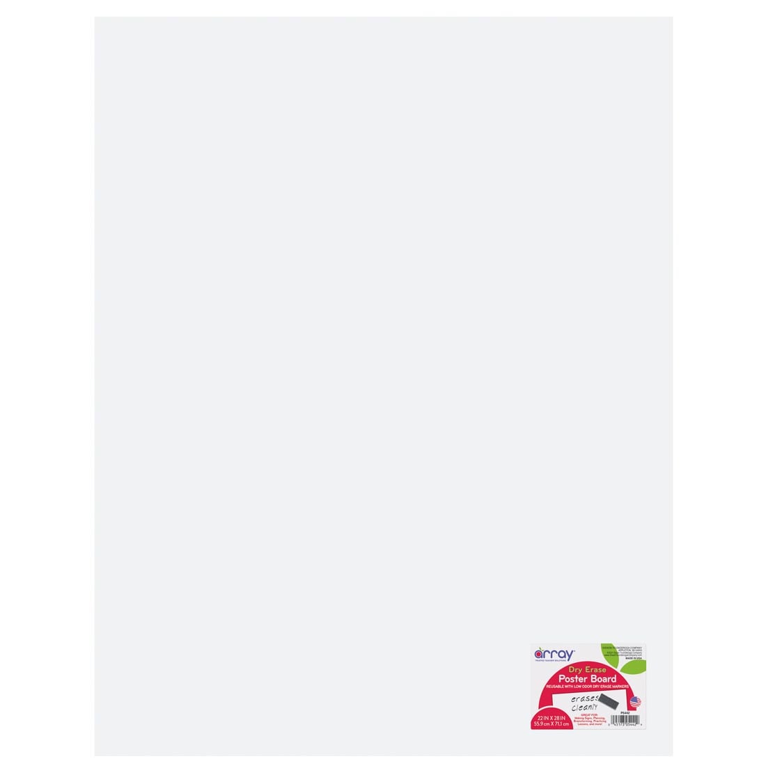 Array Dry Erase Poster Board measuring 22 inches by 28 inches