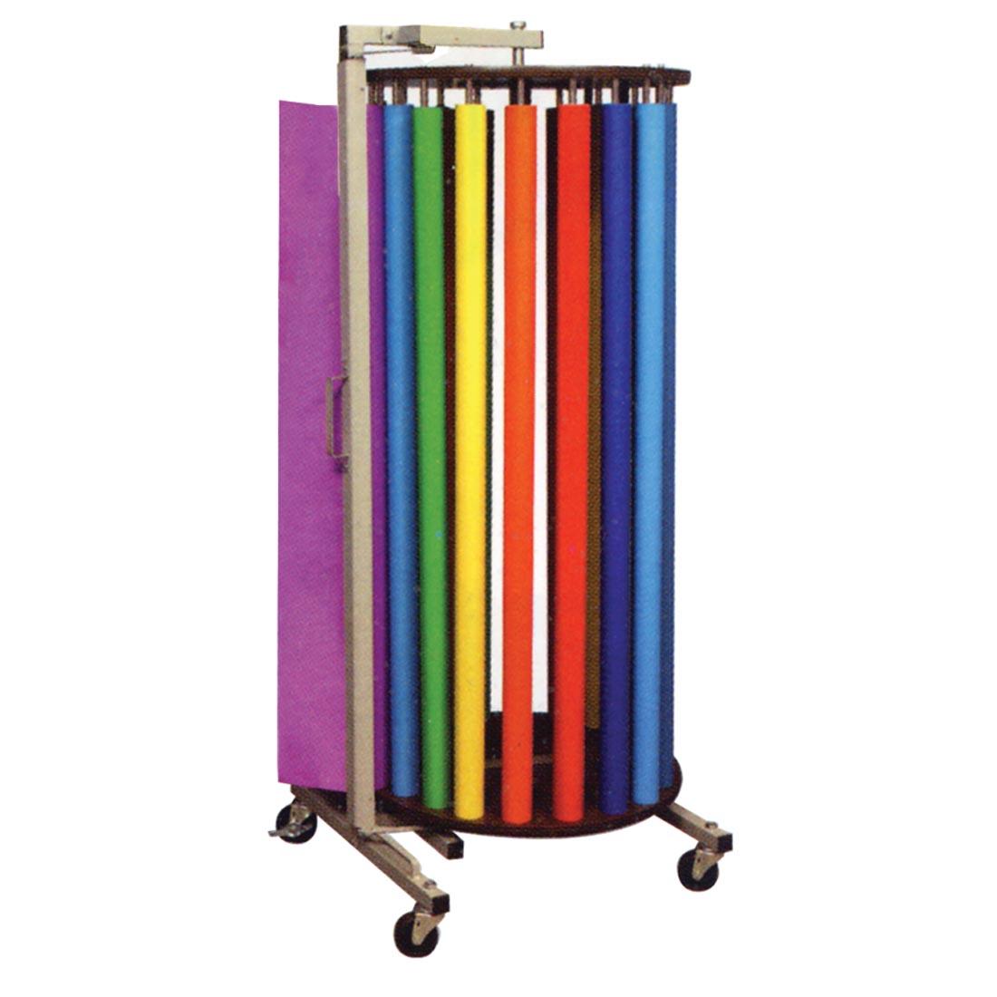 Fadeless Art Paper 20-Roll Rotary Dispenser Rack With Paper