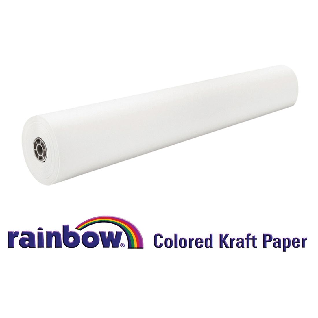 Roll of White Paper with text Rainbow Colored Kraft Paper