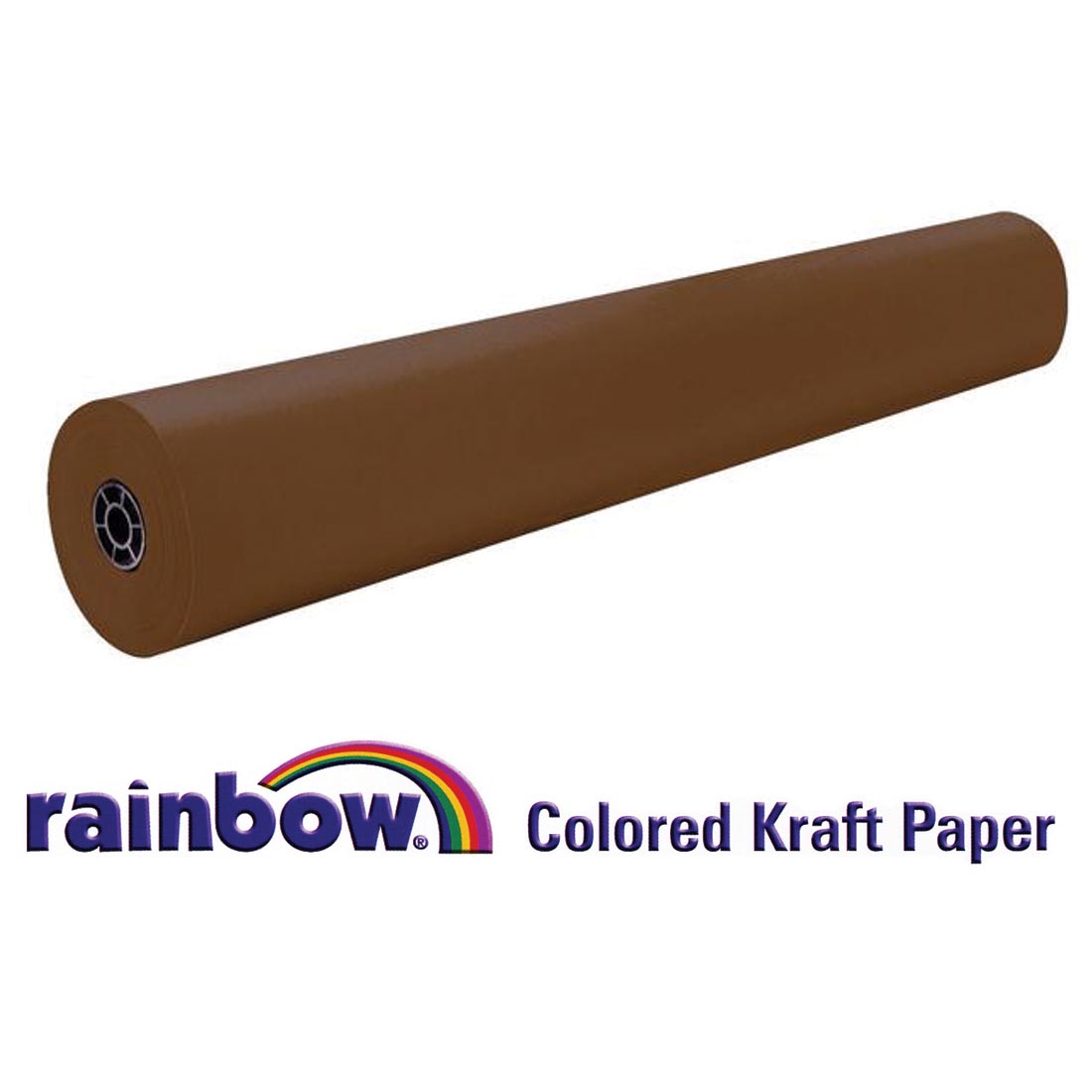Roll of Brown Paper with text Rainbow Colored Kraft Paper