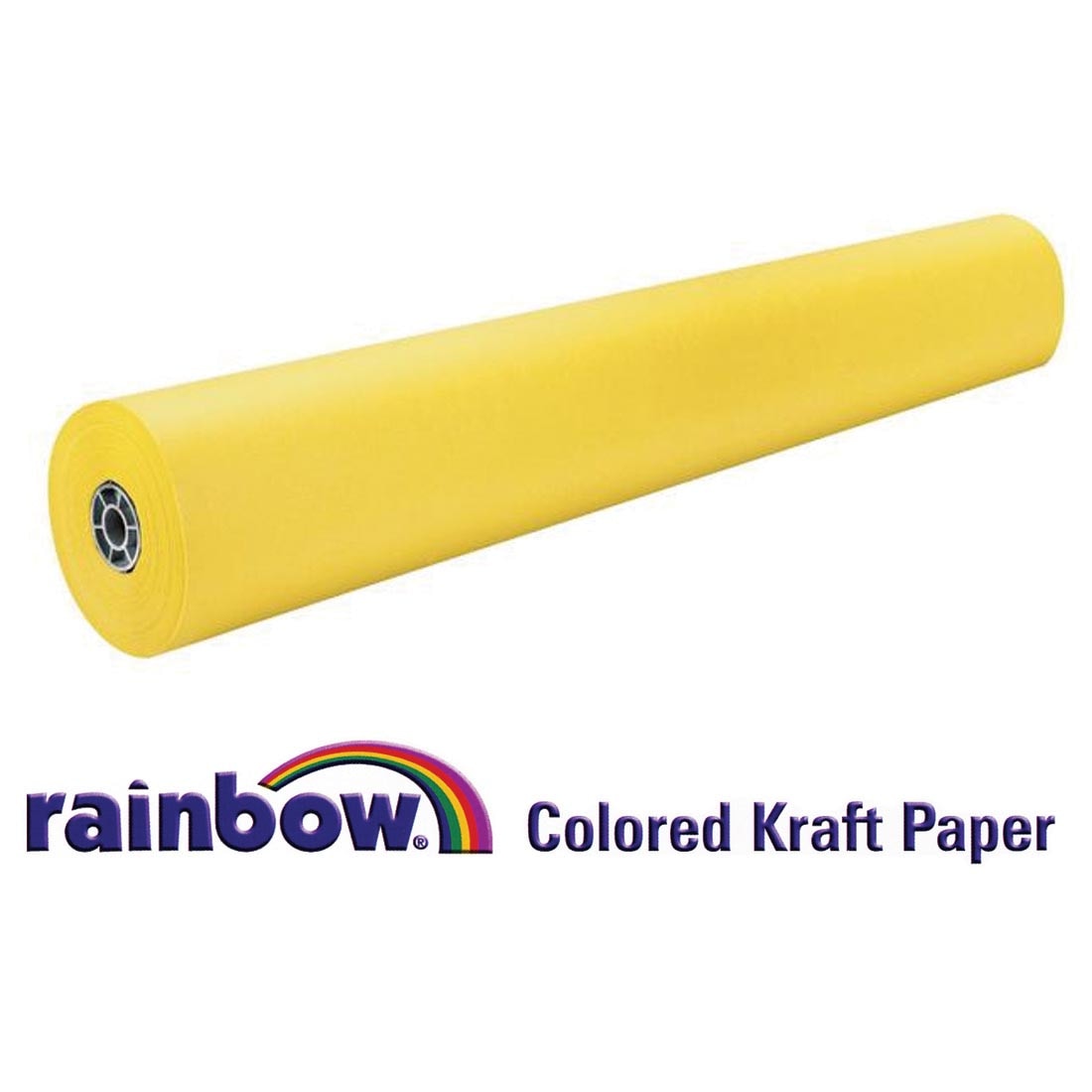 Roll of Canary Paper with text Rainbow Colored Kraft Paper