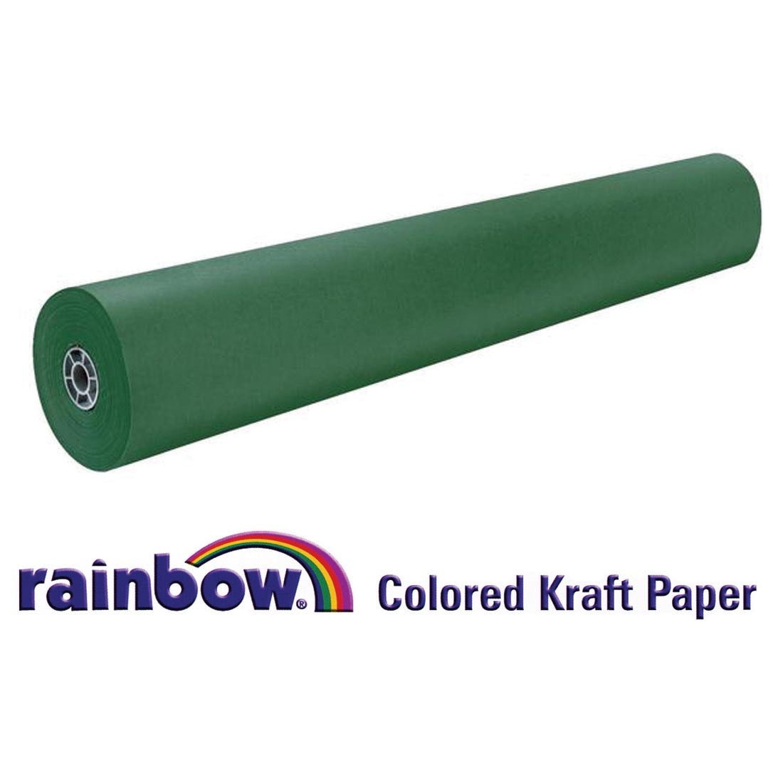 Roll of Emerald Paper with text Rainbow Colored Kraft Paper