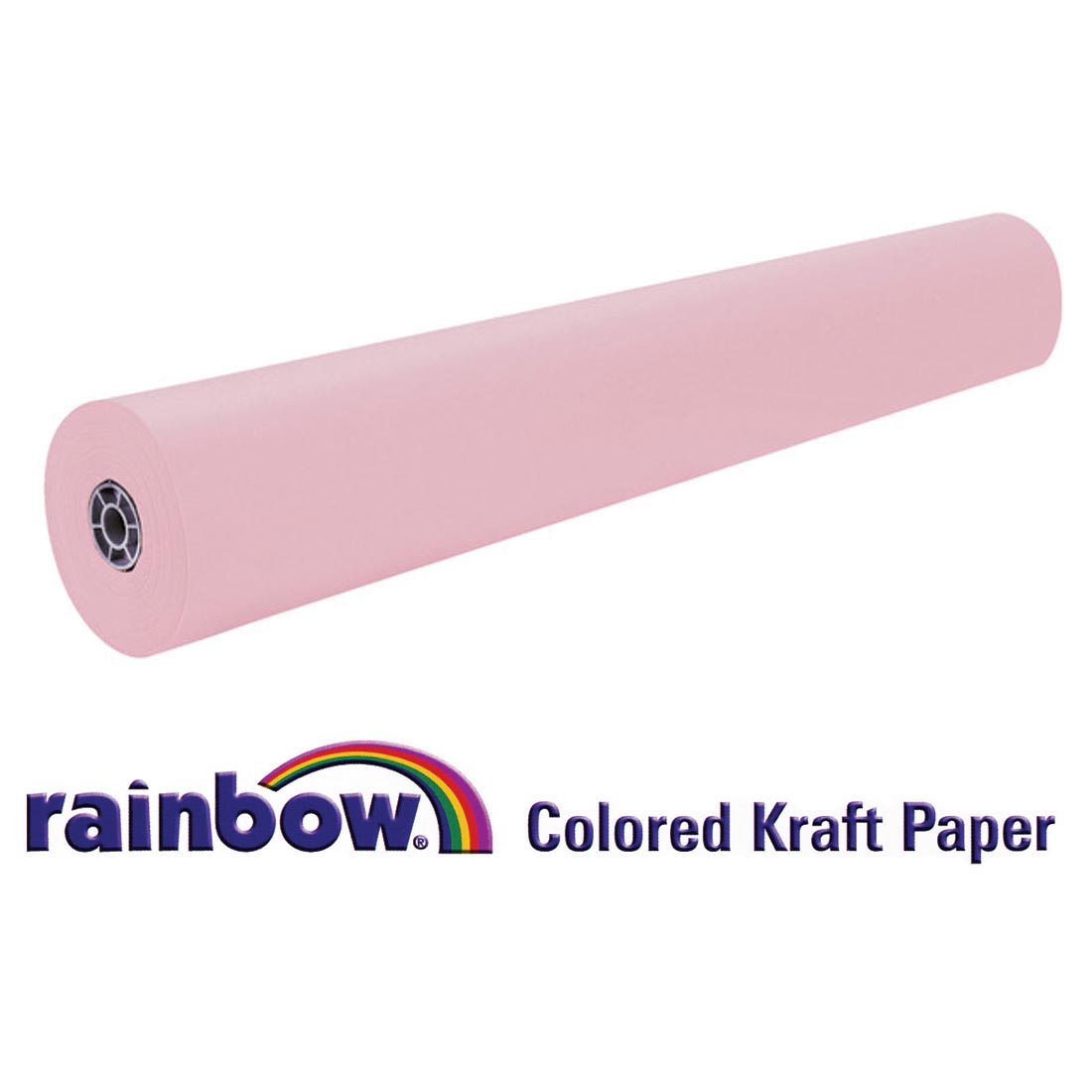 Roll of Pink Paper with text Rainbow Colored Kraft Paper