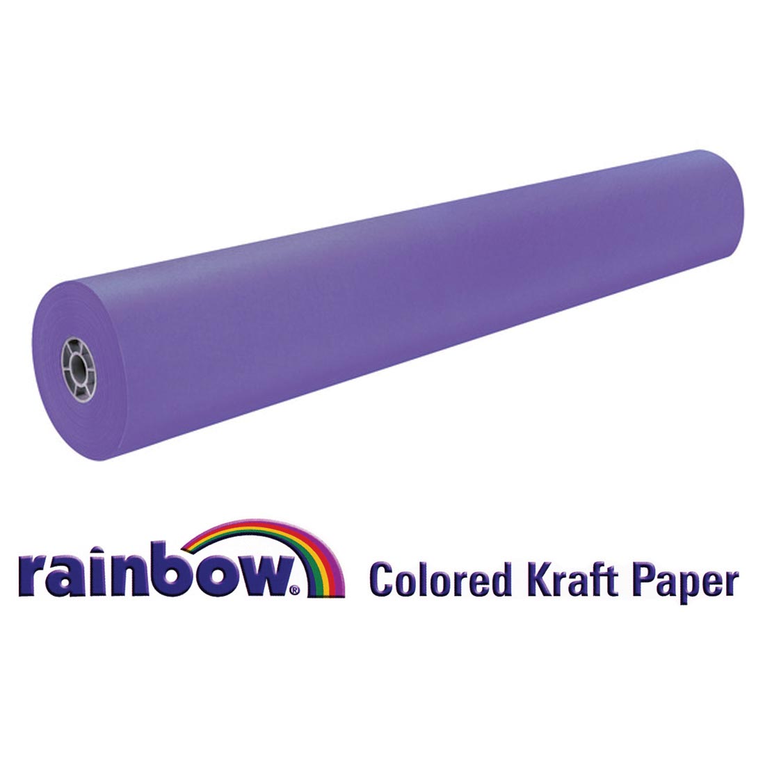 Roll of Purple Paper with text Rainbow Colored Kraft Paper