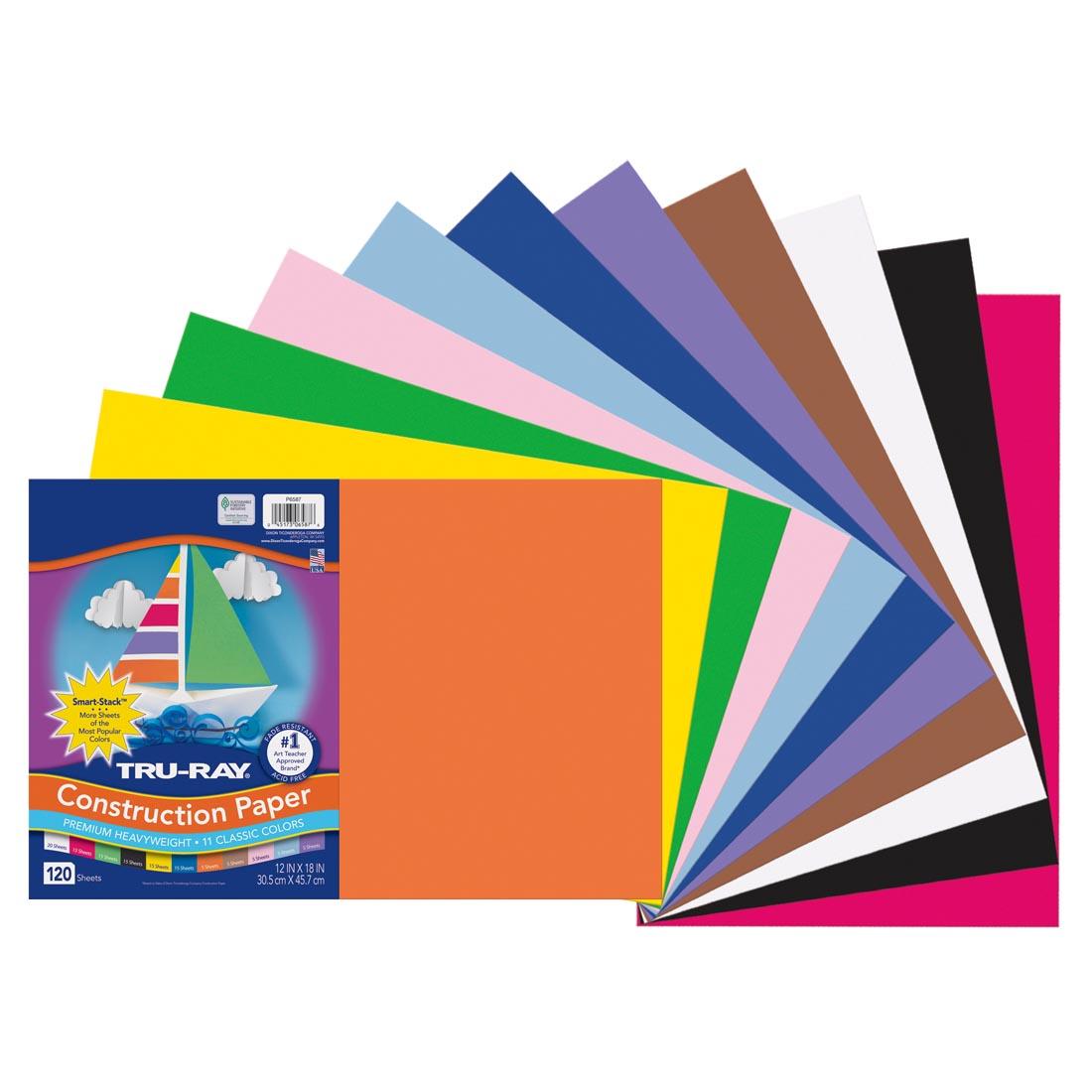 Tru-Ray Construction Paper Smart-Stack Assortment