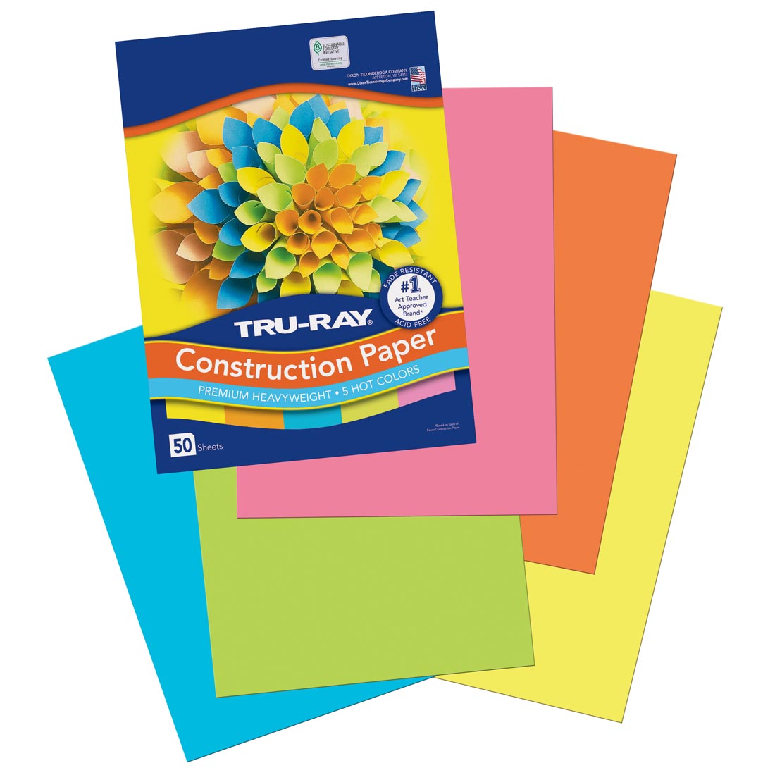Tru-Ray Construction Paper Hot Color Assortment