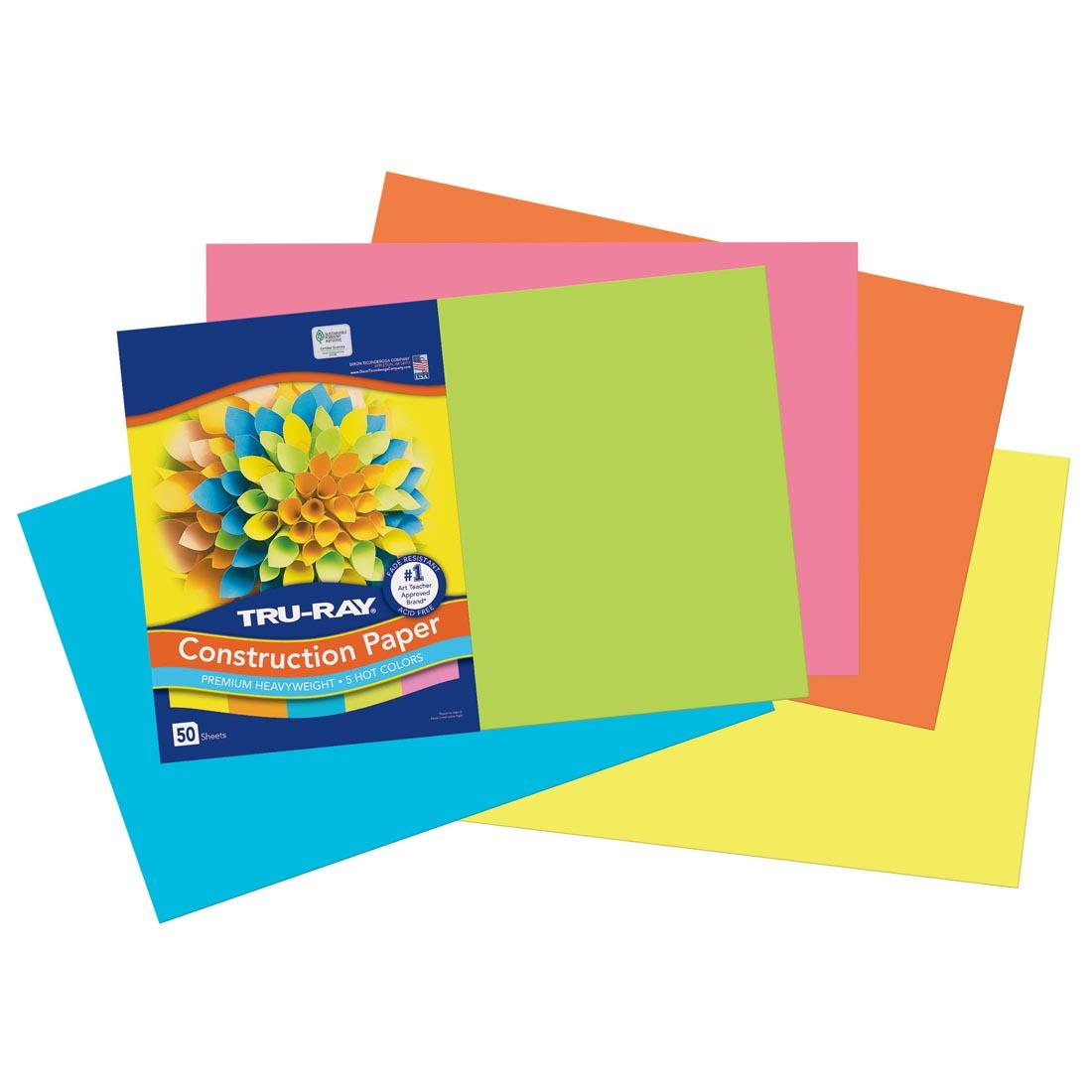 Tru-Ray Construction Paper Hot Color Assortment