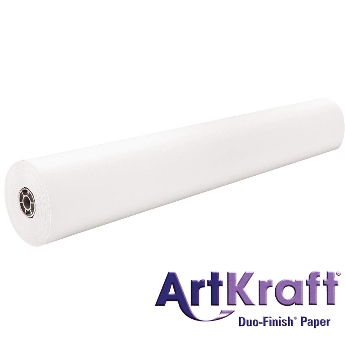 Roll of White Paper with text ArtKraft Duo-Finish Paper