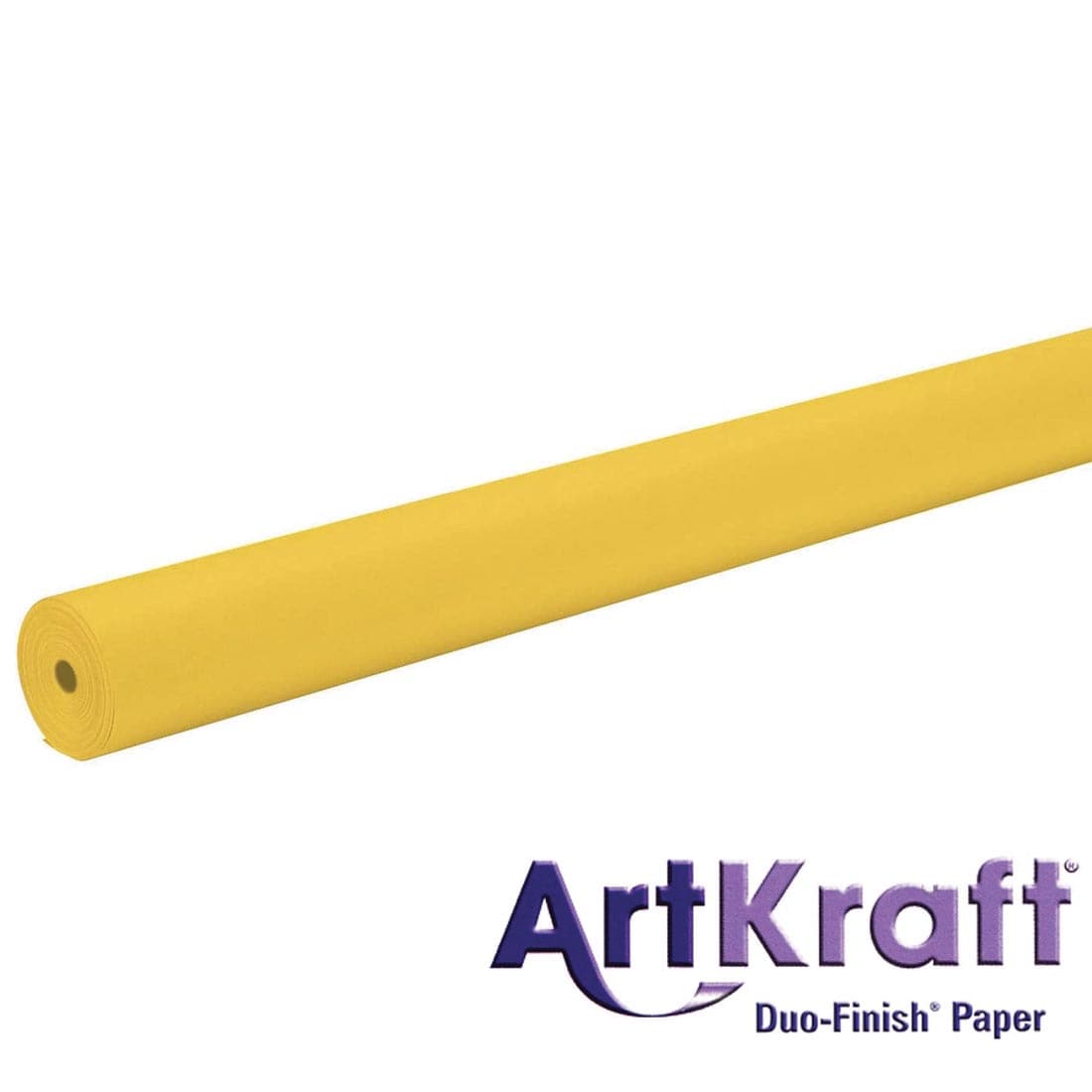 Roll of Canary Paper with text ArtKraft Duo-Finish Paper