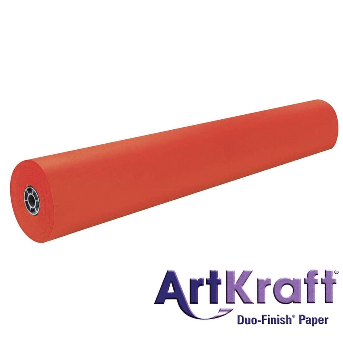 Roll of Orange Paper with text ArtKraft Duo-Finish Paper