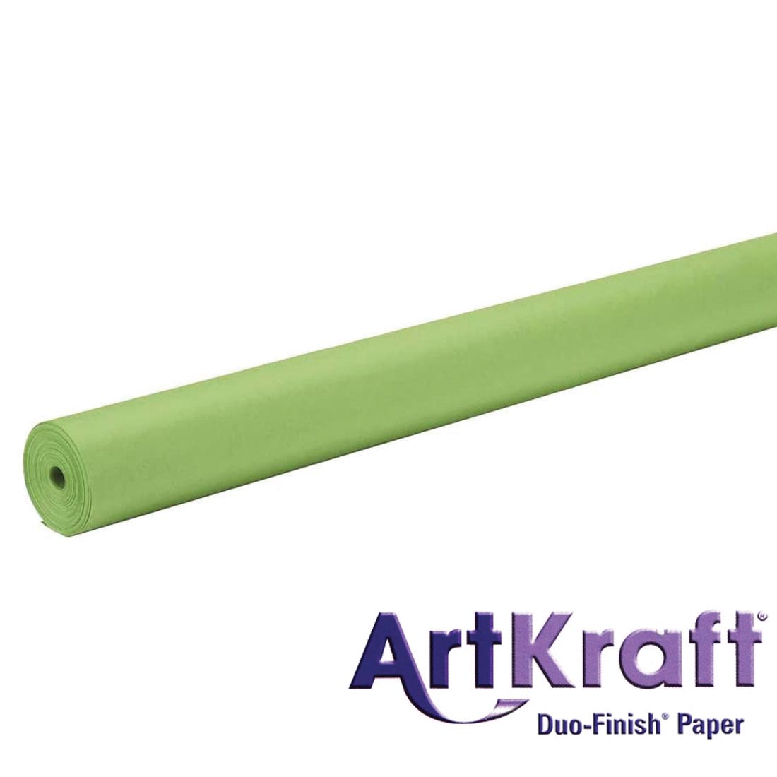 Roll of Lite Green Paper with text ArtKraft Duo-Finish Paper