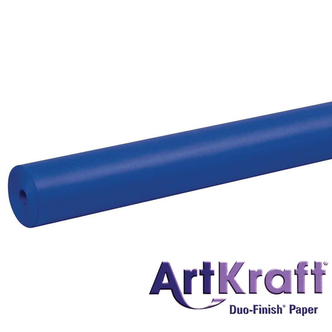 Roll of Royal Blue Paper with text ArtKraft Duo-Finish Paper
