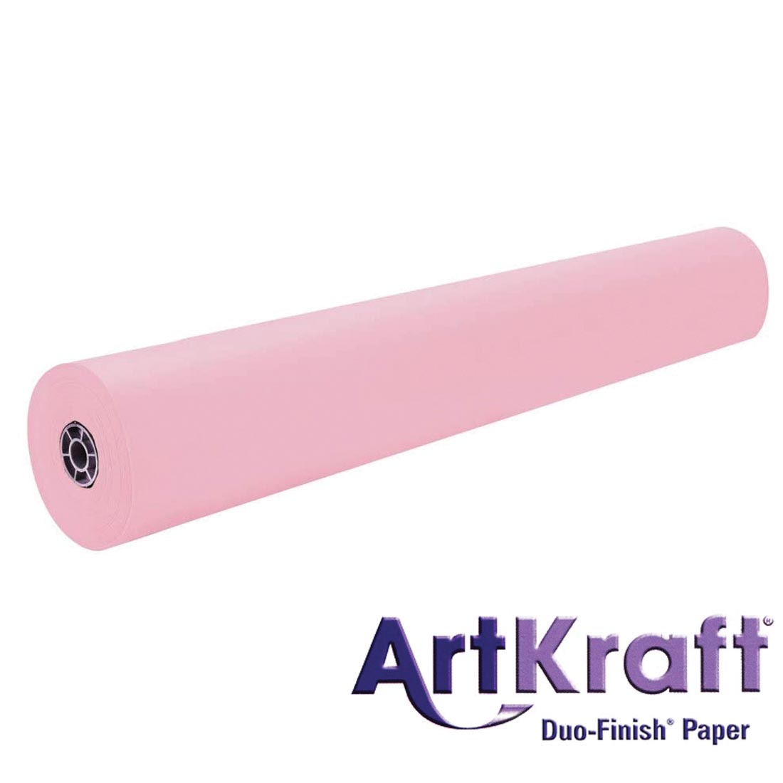 Roll of Pink Paper with text ArtKraft Duo-Finish Paper