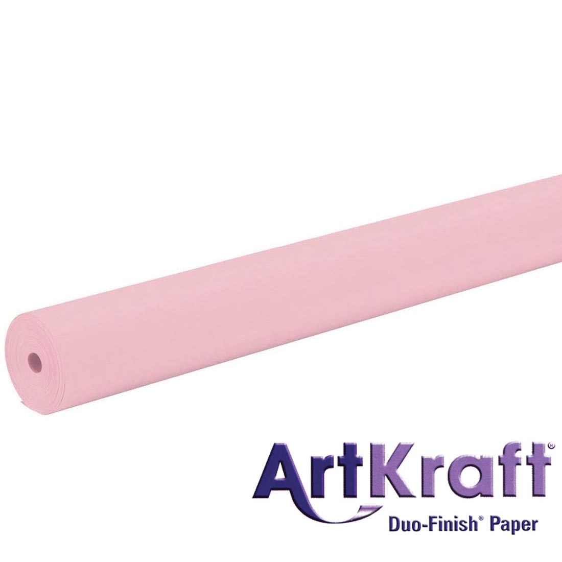 Roll of Pink Paper with text ArtKraft Duo-Finish Paper