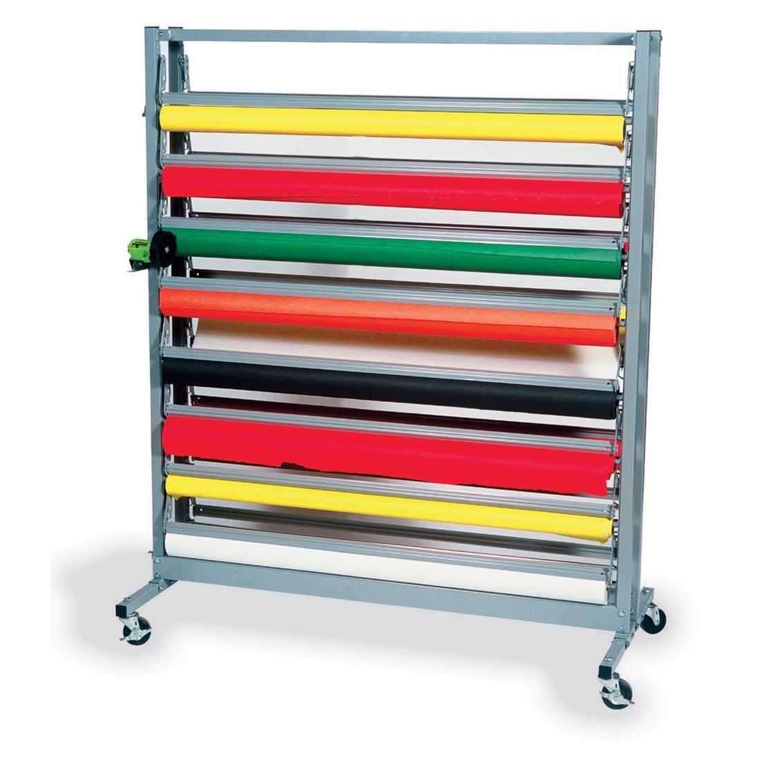 Pacon 16-Roll Horizontal Rack shown with paper