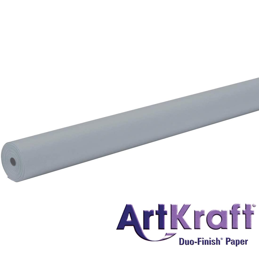 Roll of Gray Paper with text ArtKraft Duo-Finish Paper