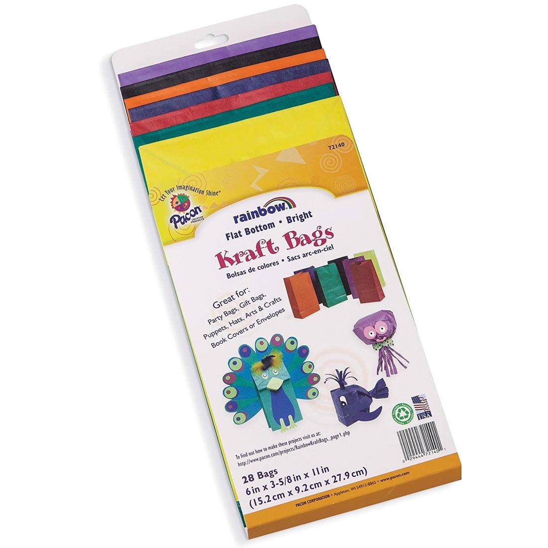 Rainbow Kraft Bags Bright Assortment