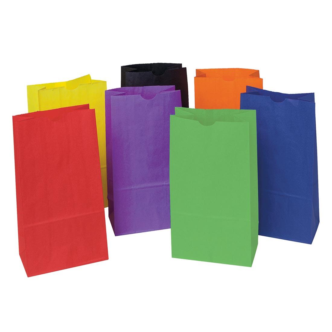 Rainbow Kraft Bags Bright Assortment