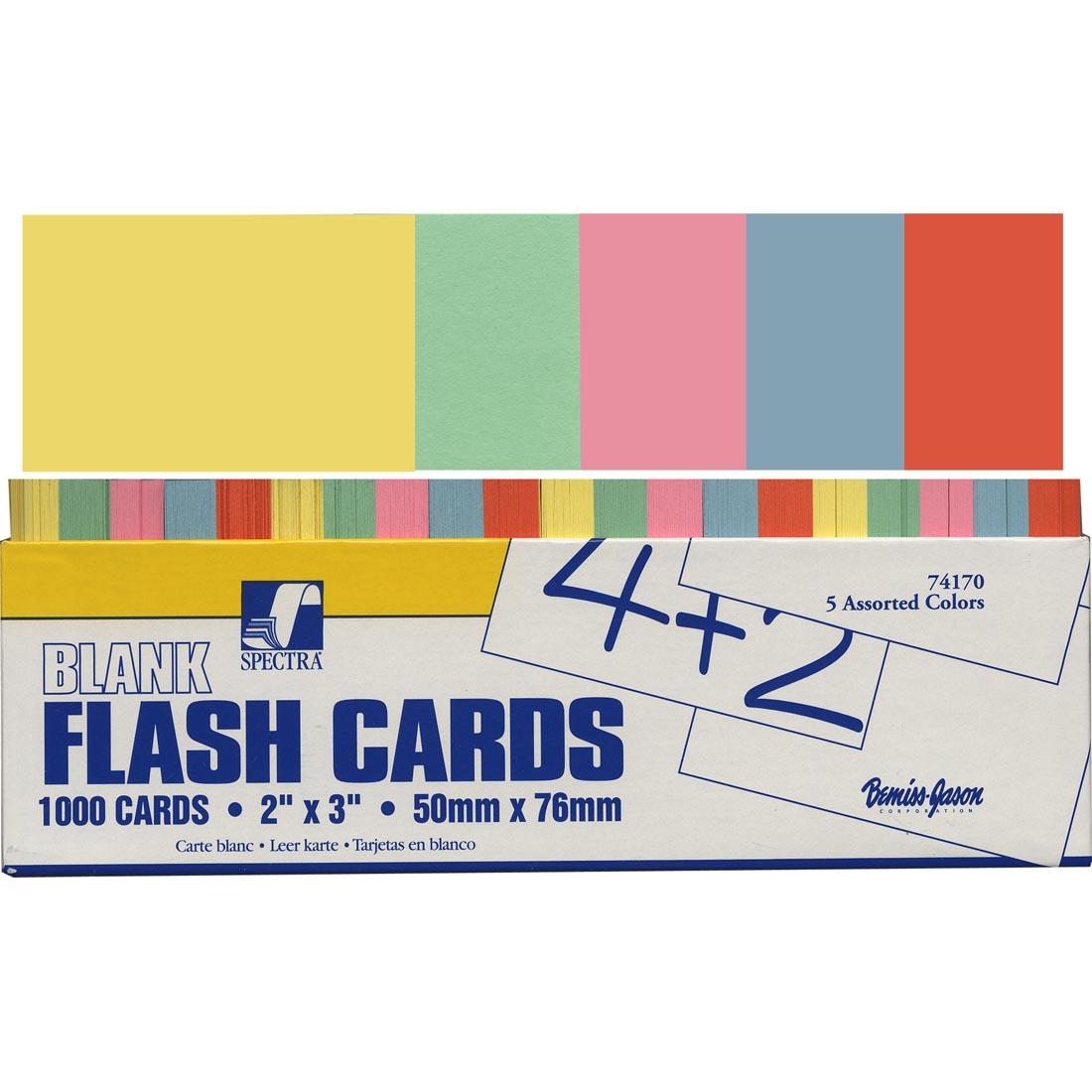 Pacon Assorted Colors Blank Flash Cards 