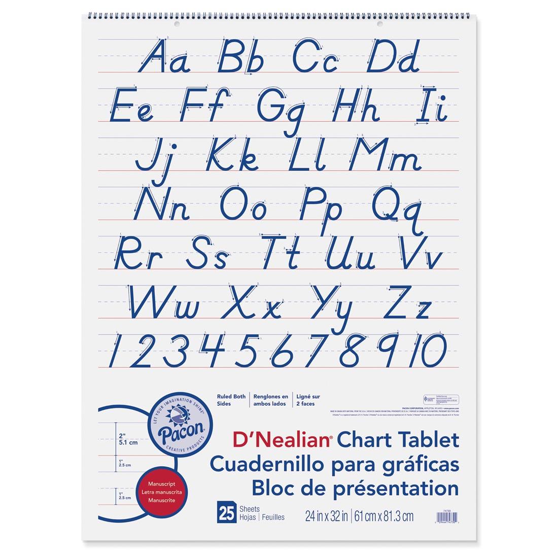 Pacon D'Nealian Ruled Chart Tablet