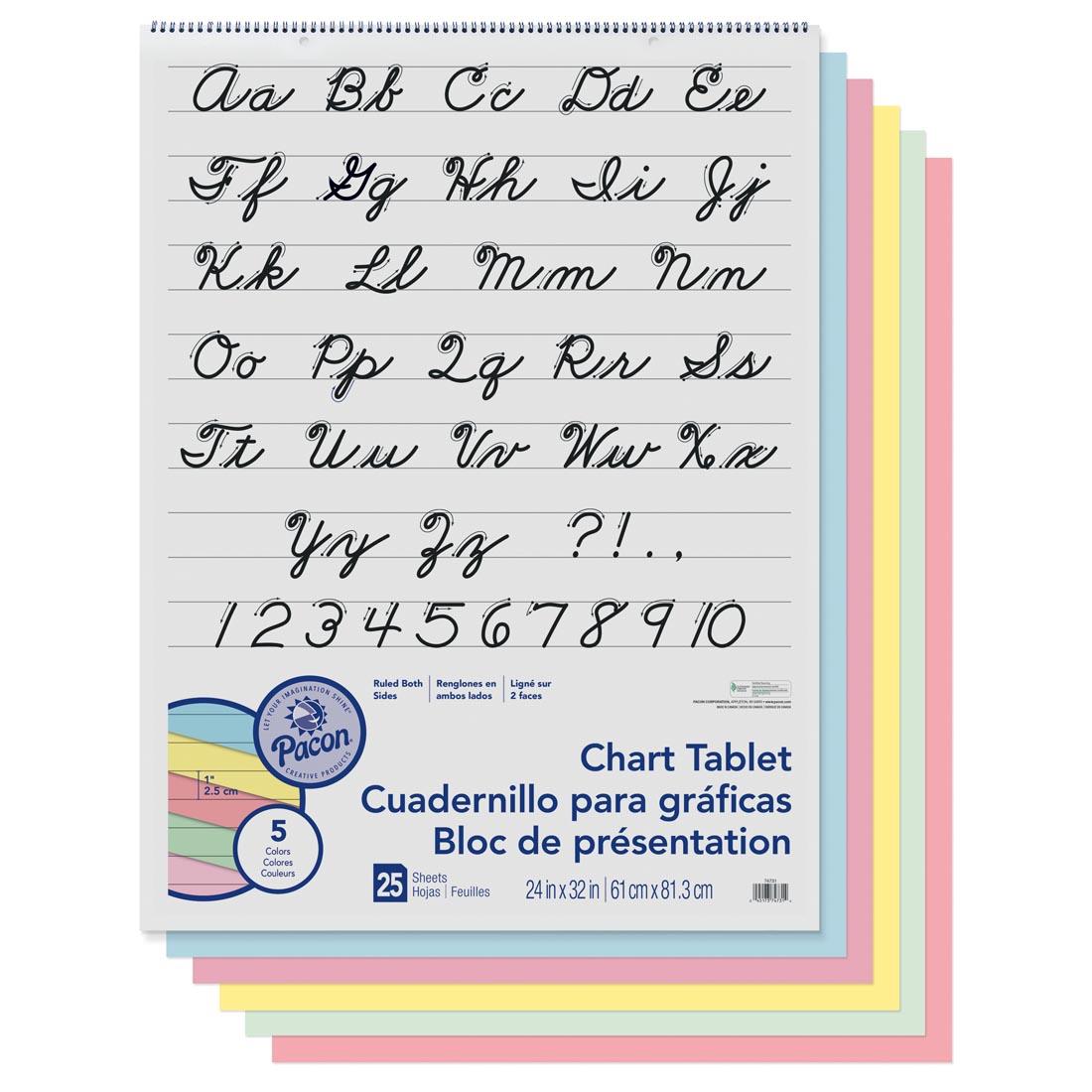 Colored Pacon Ruled Chart Tablet