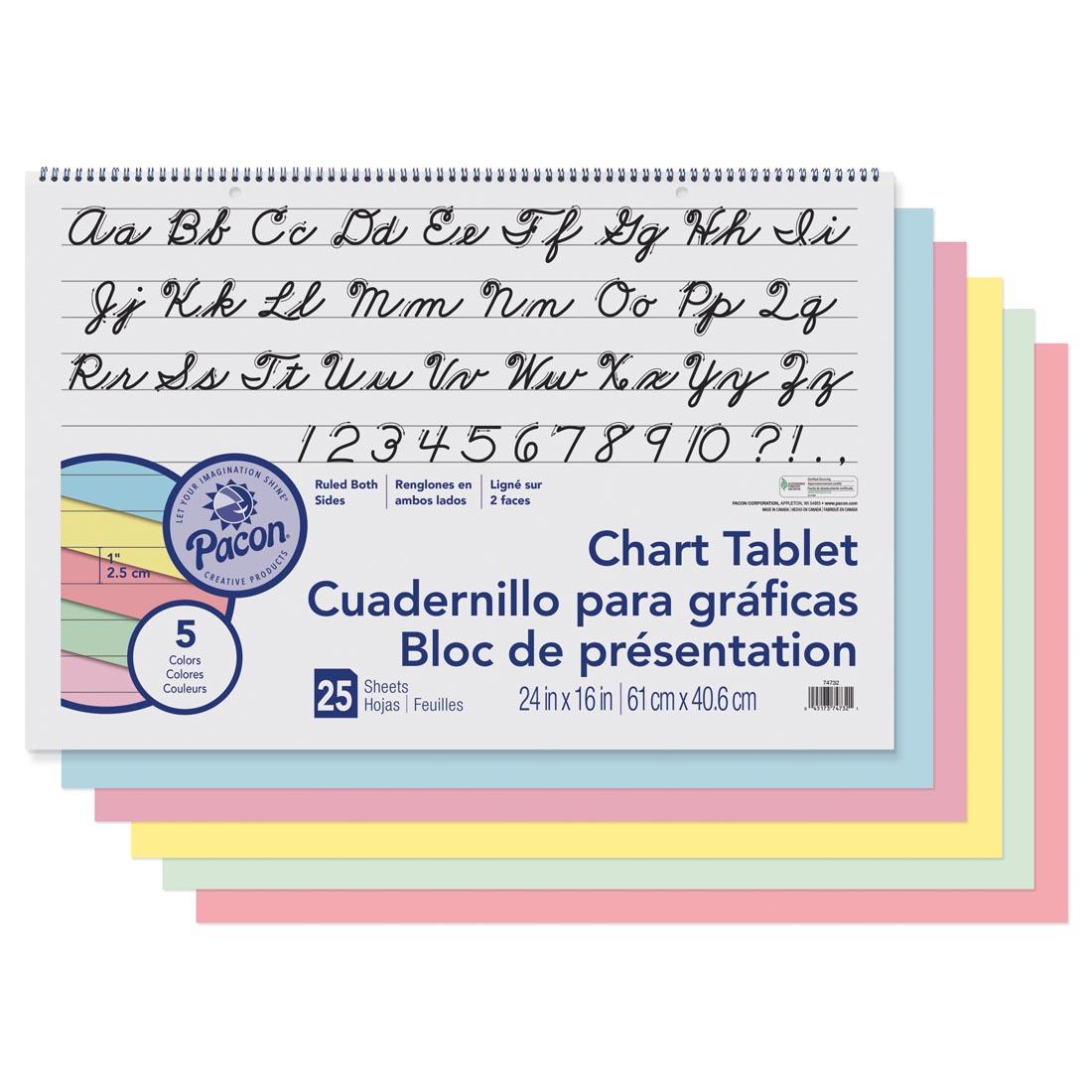 Colored Pacon Ruled Chart Tablet