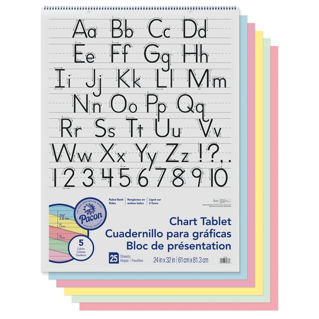 Colored Pacon Ruled Chart Tablet