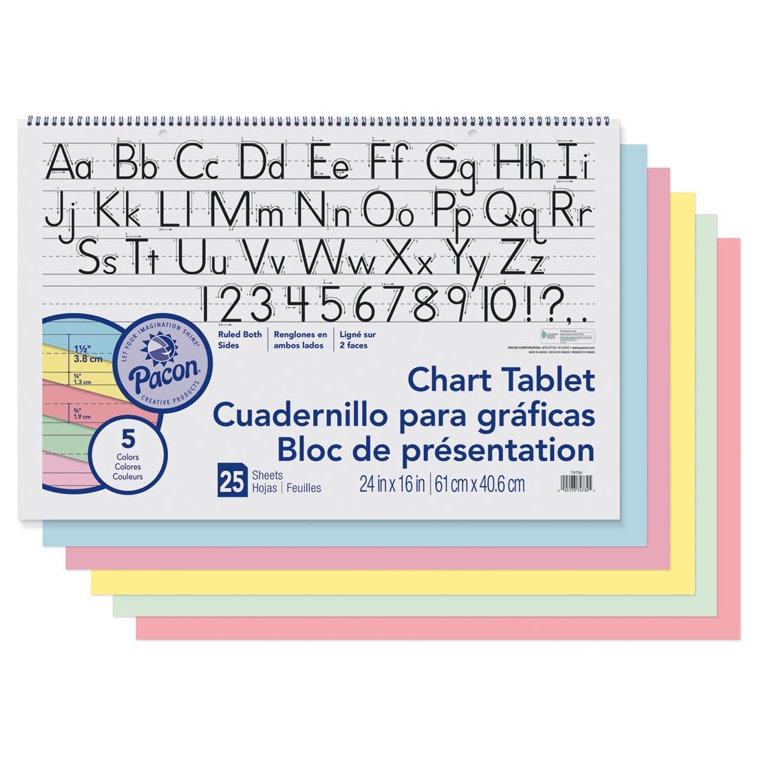 Colored Pacon Ruled Chart Tablet