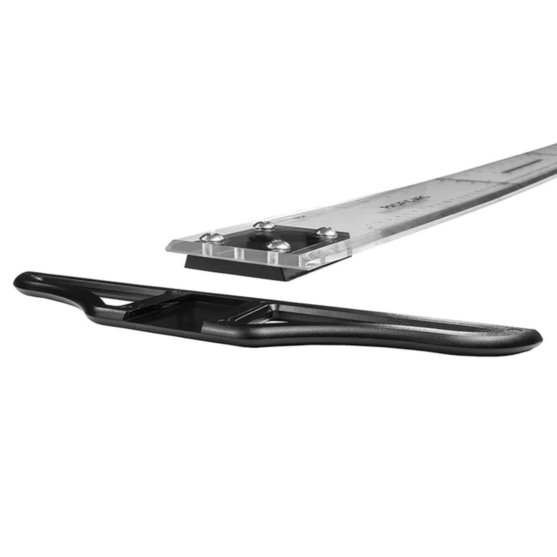 Clear Graduated Acrylic T-Square With Detachable Head by Pacific Arc shown with head detached