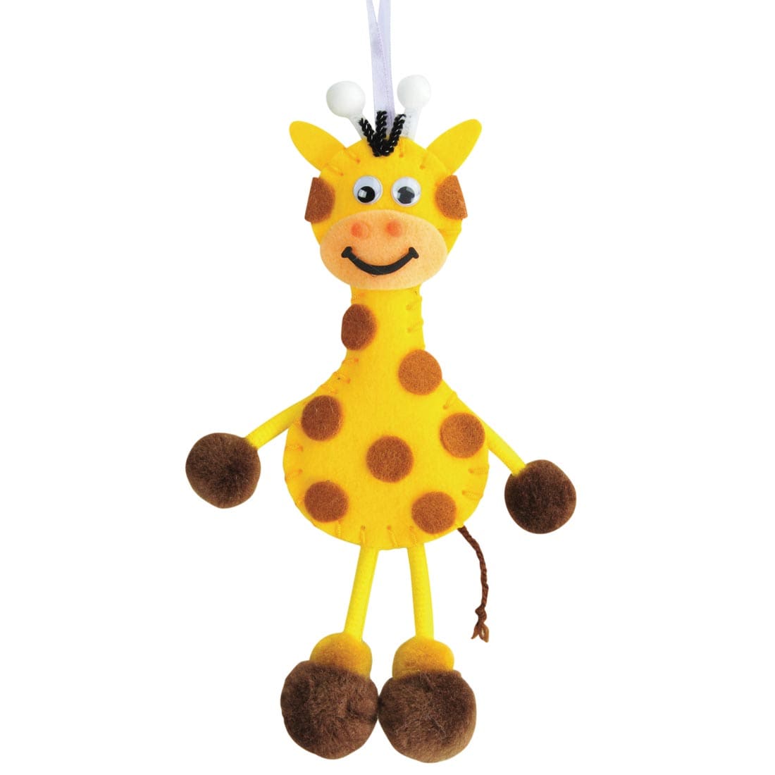 Creativity Street Felt Sewing Animal Kit: Giraffe, showing completed project
