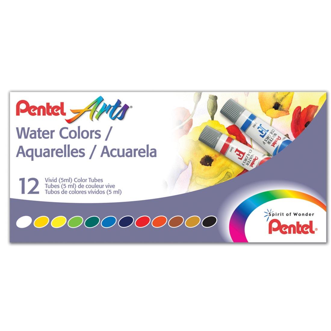 Pentel Arts 12-Color Water Color Set