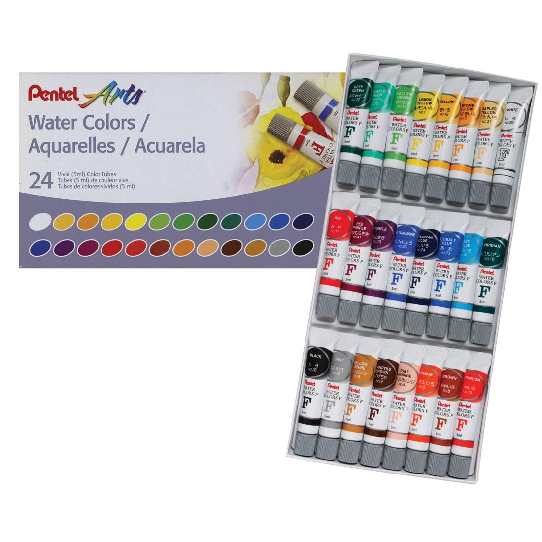Pentel Arts 24-Color Water Color Set