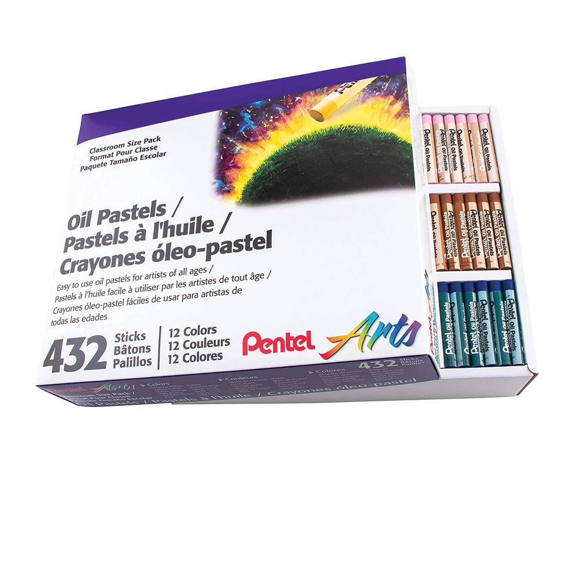 Pentel Arts Oil Pastels 432-Count Secondary Set