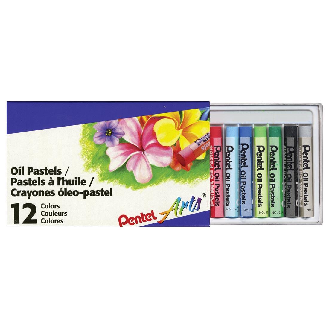 Pentel Arts Oil Pastels 12-Color Set