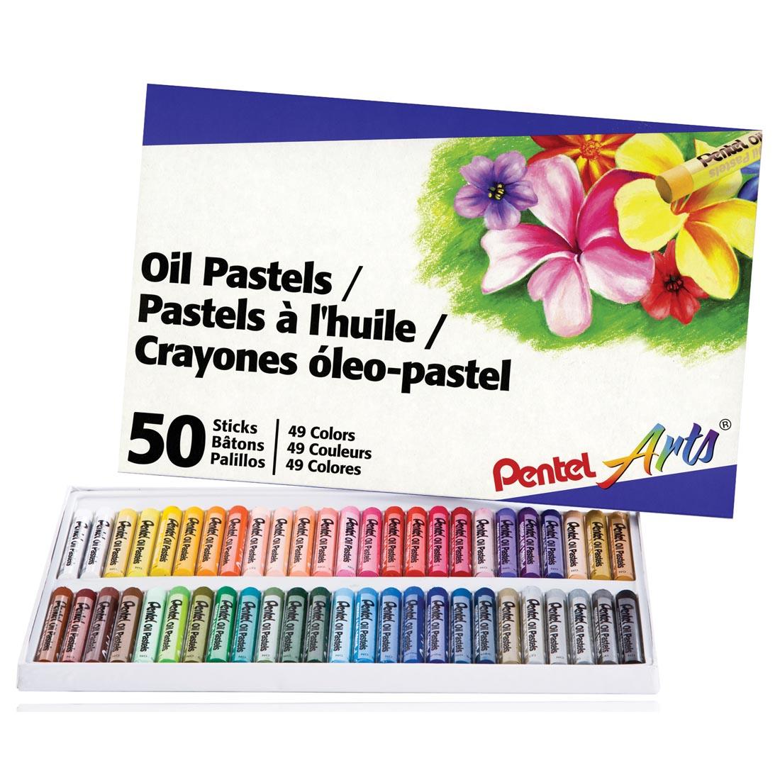 Pentel Arts Oil Pastels 50-Count Set