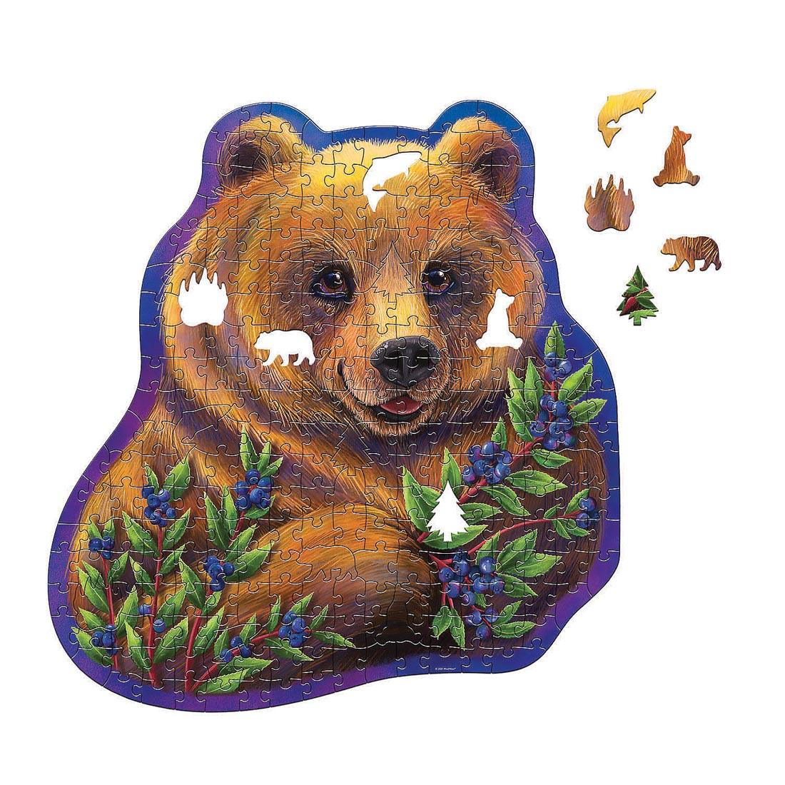 Almost completed Shaped Bear Puzzle By Peaceable Kingdom
