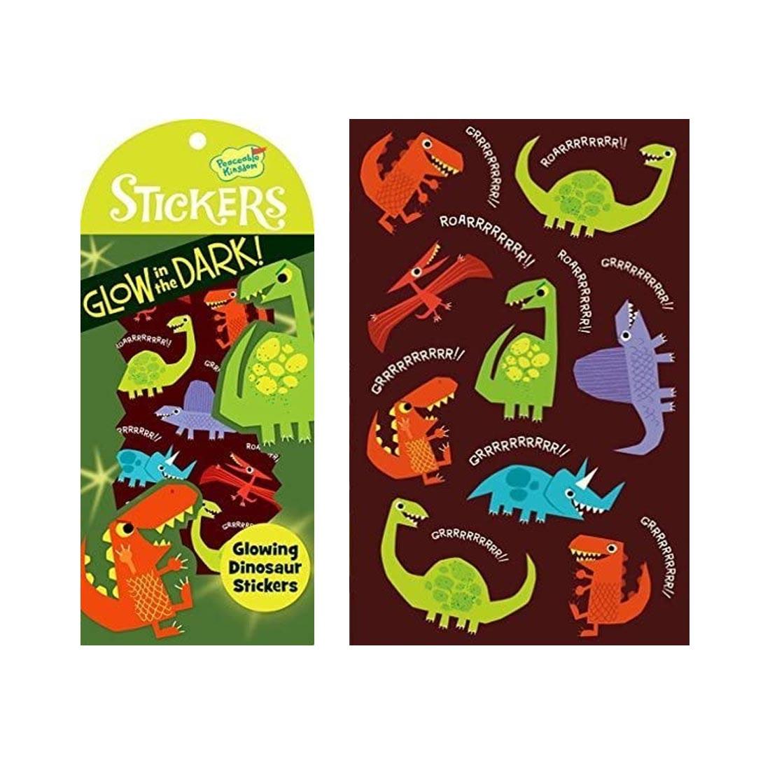 Glow-in-the-Dark Glowing Dinosaurs Stickers by Peaceable Kingdom