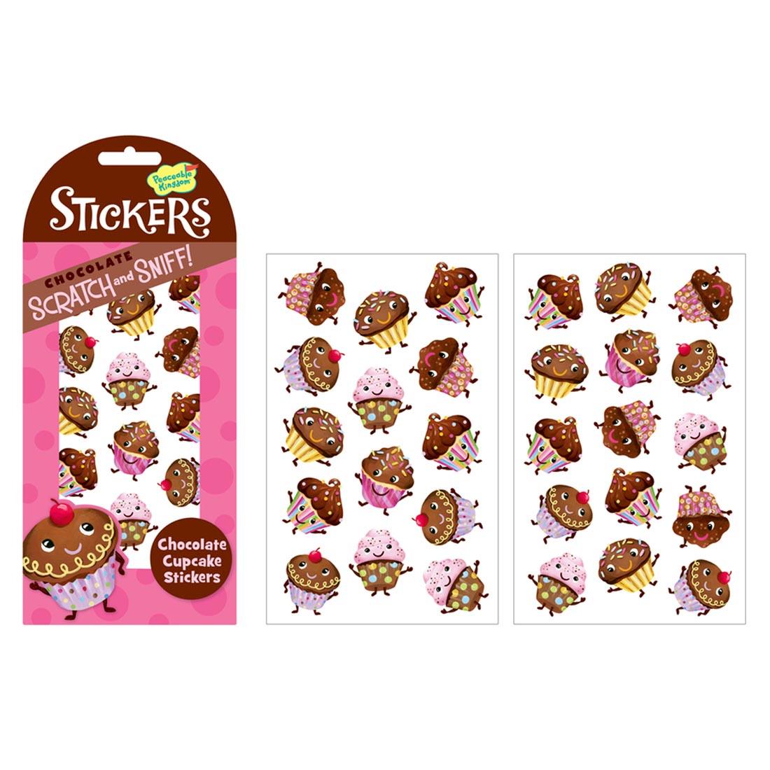 Chocolate Cupcake Scratch and Sniff Stickers by Peaceable Kingdom