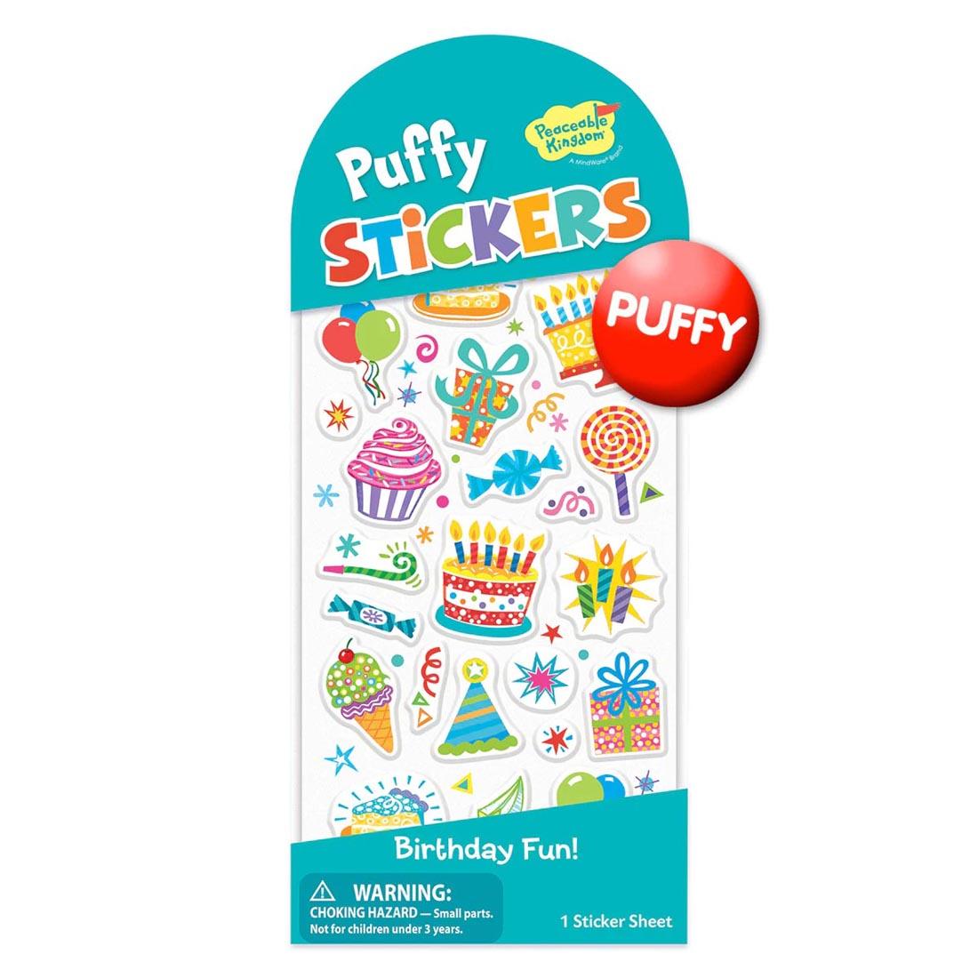 Birthday Fun Puffy Stickers by Peaceable Kingdom