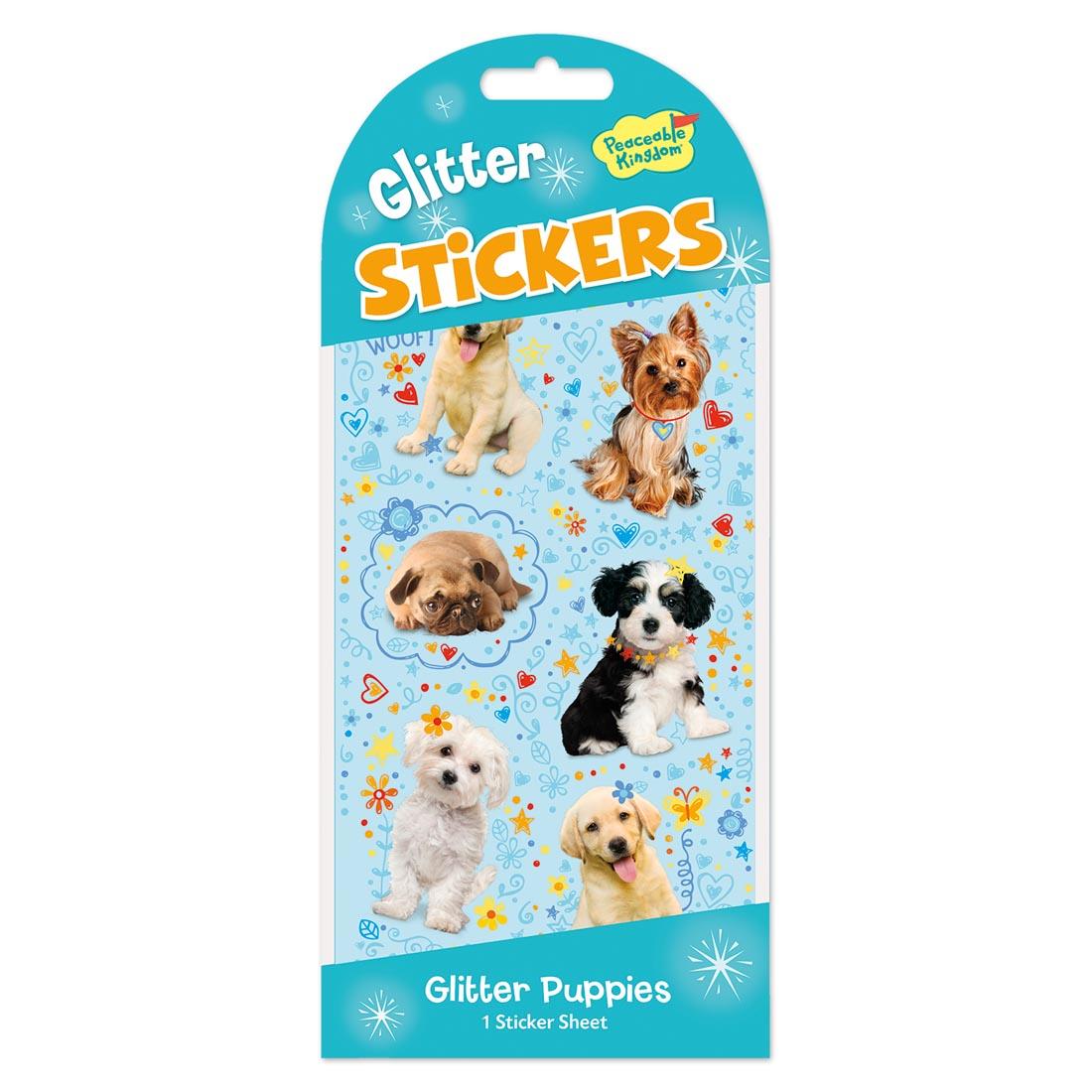 Puppies Glitter Stickers by Peaceable Kingdom