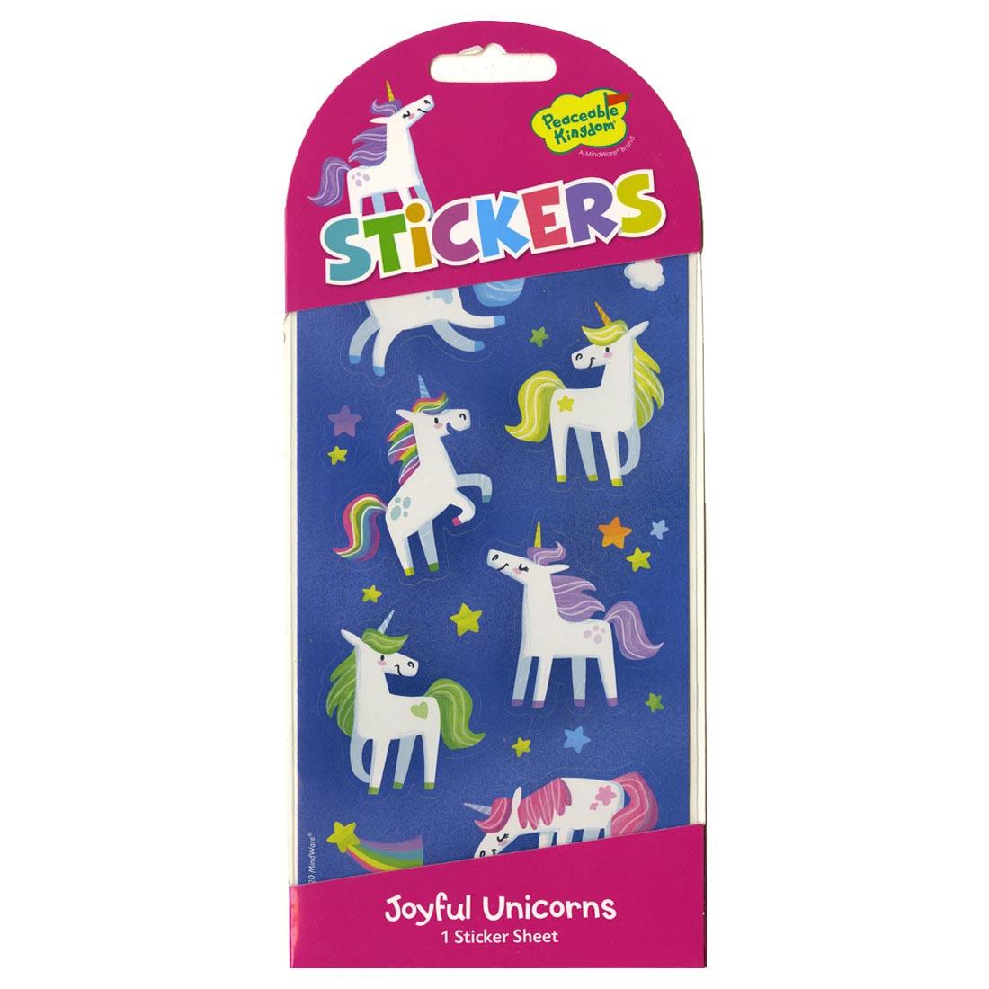 Joyful Unicorns Stickers by Peaceable Kingdom