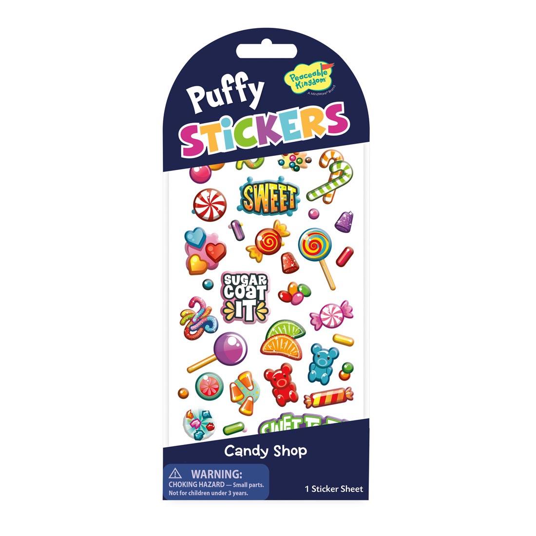 Candy Shop Puffy Stickers by Peaceable Kingdom