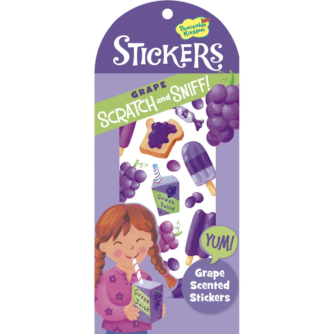 Grape Scratch and Sniff Stickers by Peaceable Kingdom