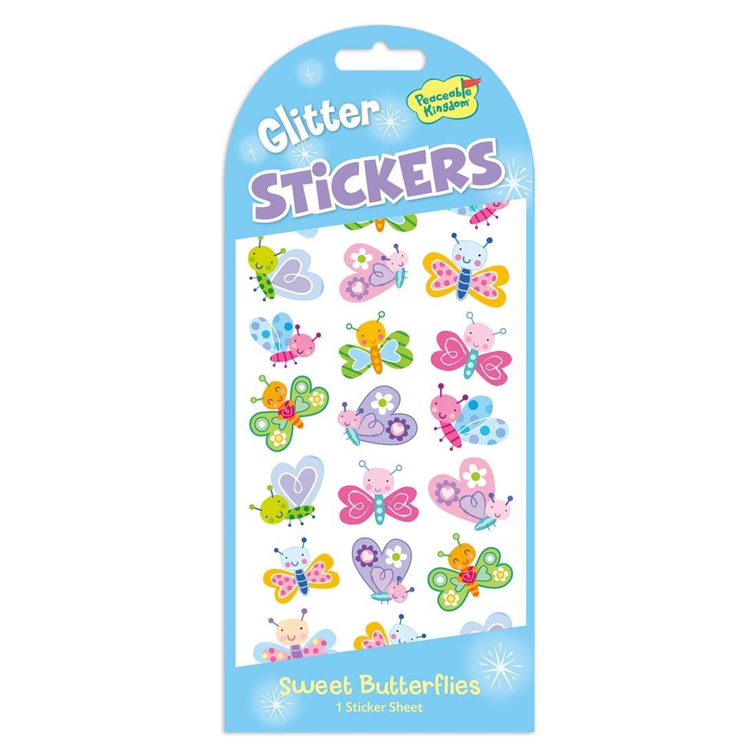 Sweet Butterflies Glitter Stickers by Peaceable Kingdom