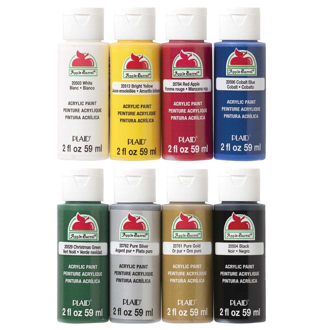 Apple Barrel Acrylic Paint 8-Color Set