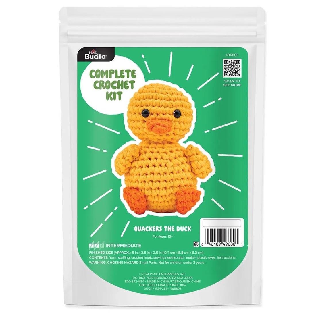 Quackers The Duck Complete Crochet Kit by Plaid Bucilla